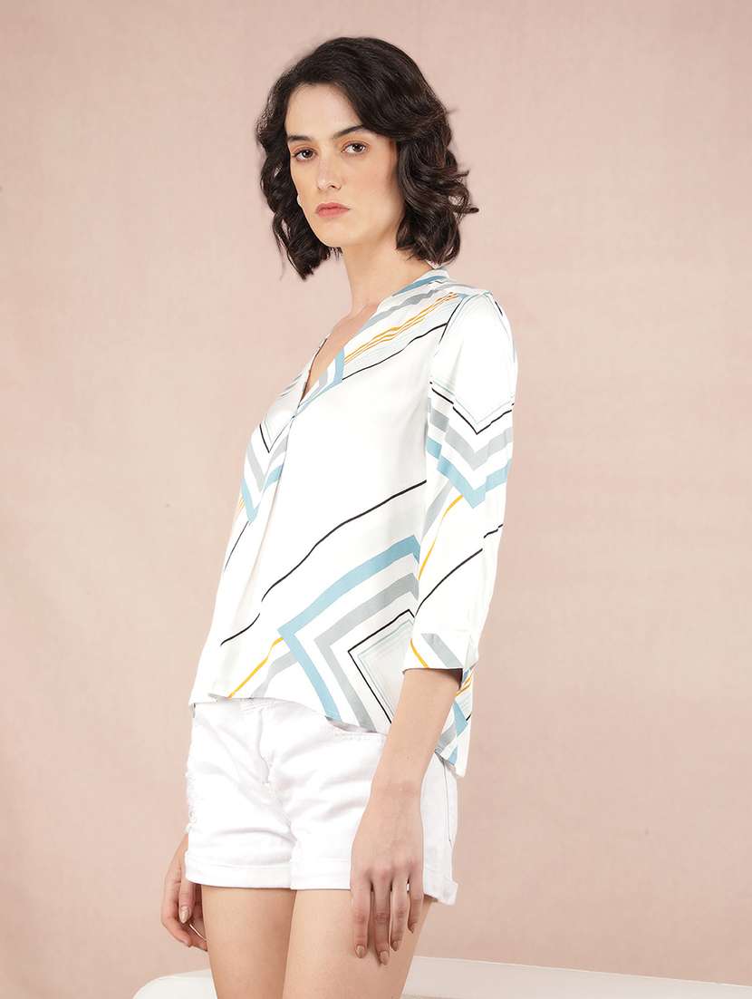 women white viscose regular top - 21518002 -  Standard Image - 2