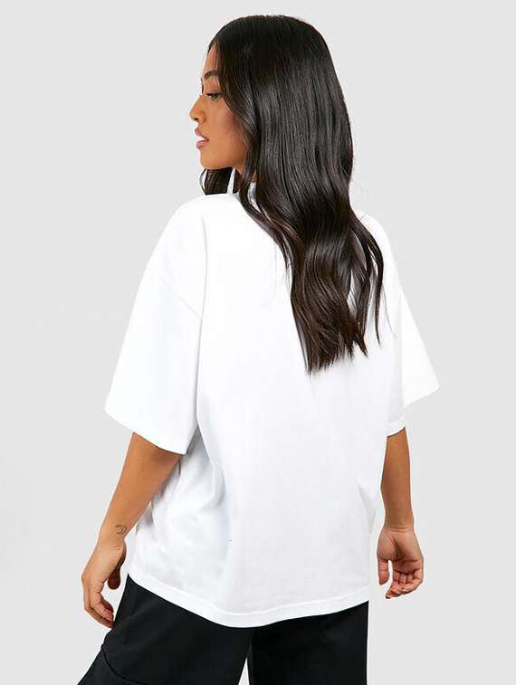 women white front print t-shirt - 21518018 - Standard Image - 2