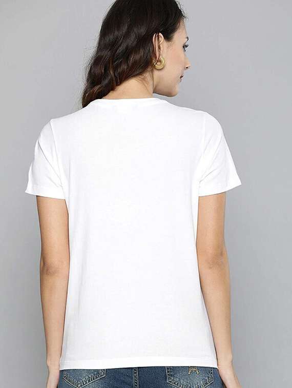 women white front print t-shirt - 21518027 -  Standard Image - 2