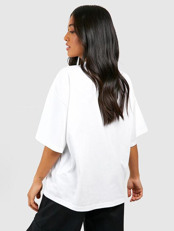 women white cotton blend front print t-shirt - 21518095 - Standard Image - 2