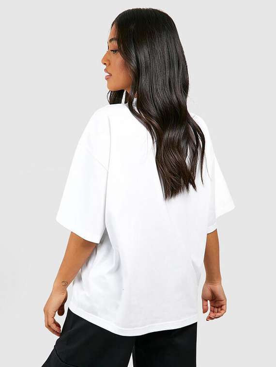 women white cotton blend front print t-shirt - 21518102 -  Standard Image - 2