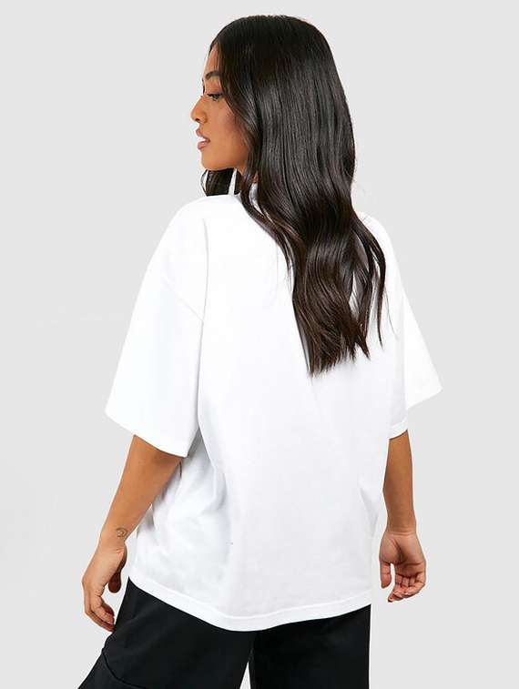 women white cotton blend front print t-shirt - 21518112 -  Standard Image - 2