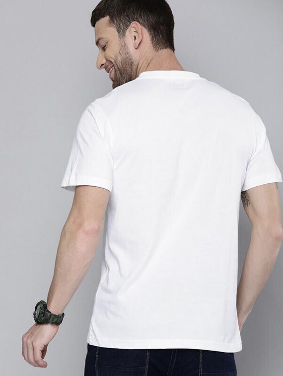 men white front printed t-shirt - 21518142 - Standard Image - 2