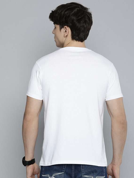 men white front printed t-shirt - 21518158 -  Standard Image - 2