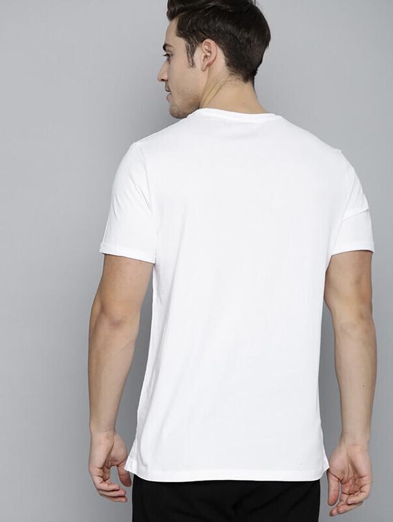 men white front printed t-shirt - 21518181 - Standard Image - 2