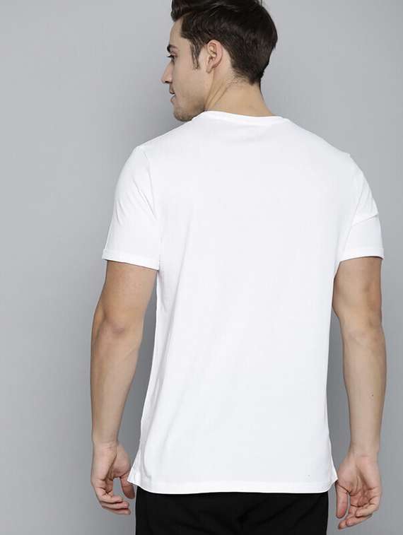 men white front printed t-shirt - 21518209 -  Standard Image - 2