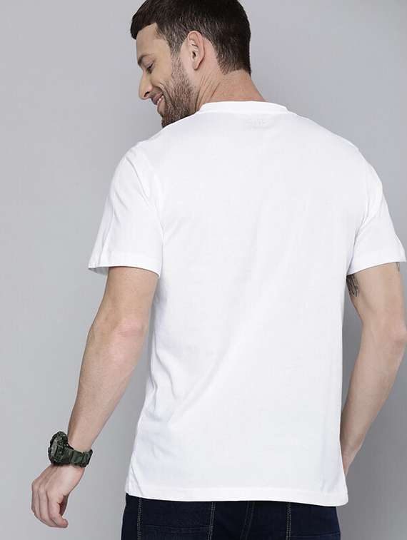 men round neck chest printed t-shirt - 21518226 -  Standard Image - 2