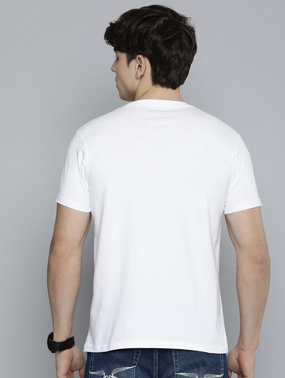 men white front printed t-shirt - 21518237 - Standard Image - 2