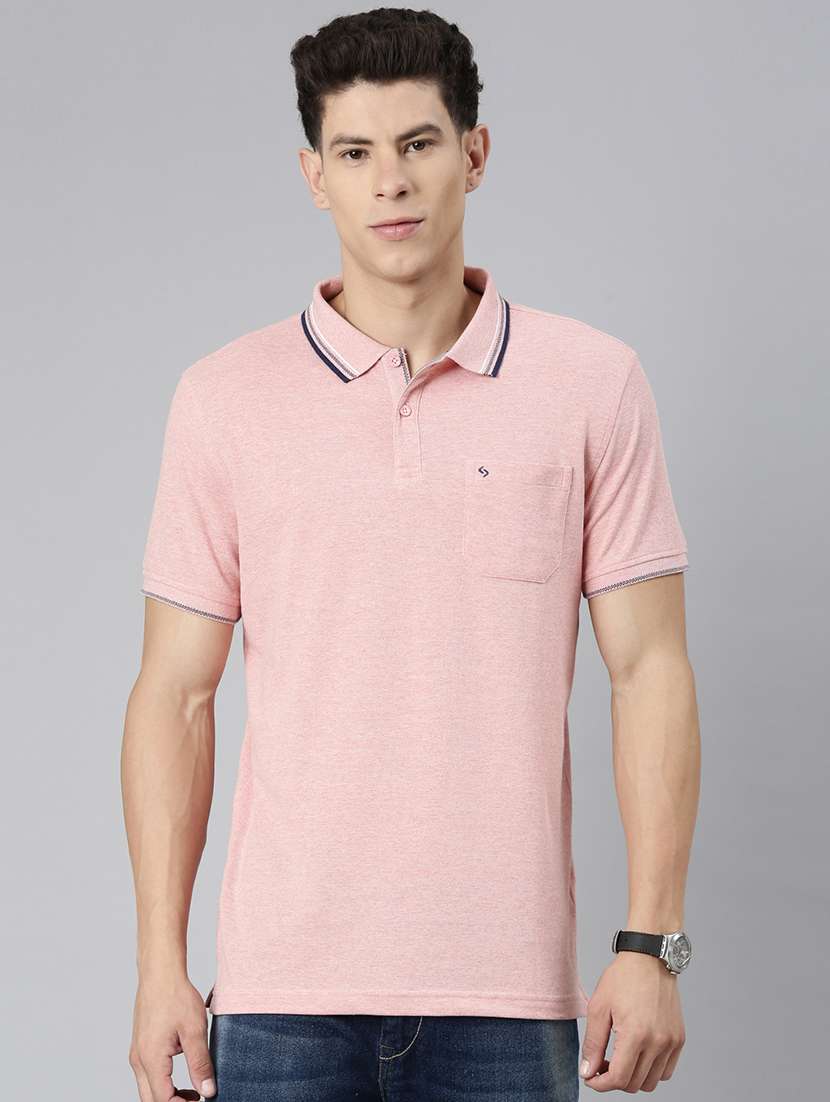 men polo neck plain t-shirt - 21518263 - Zoom Image - 0