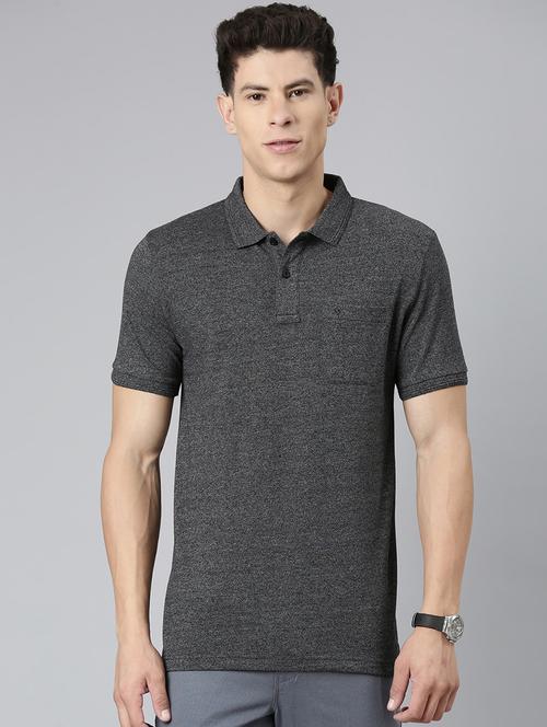 men polo neck plain t-shirt - 21518271 - Standard Image - 0