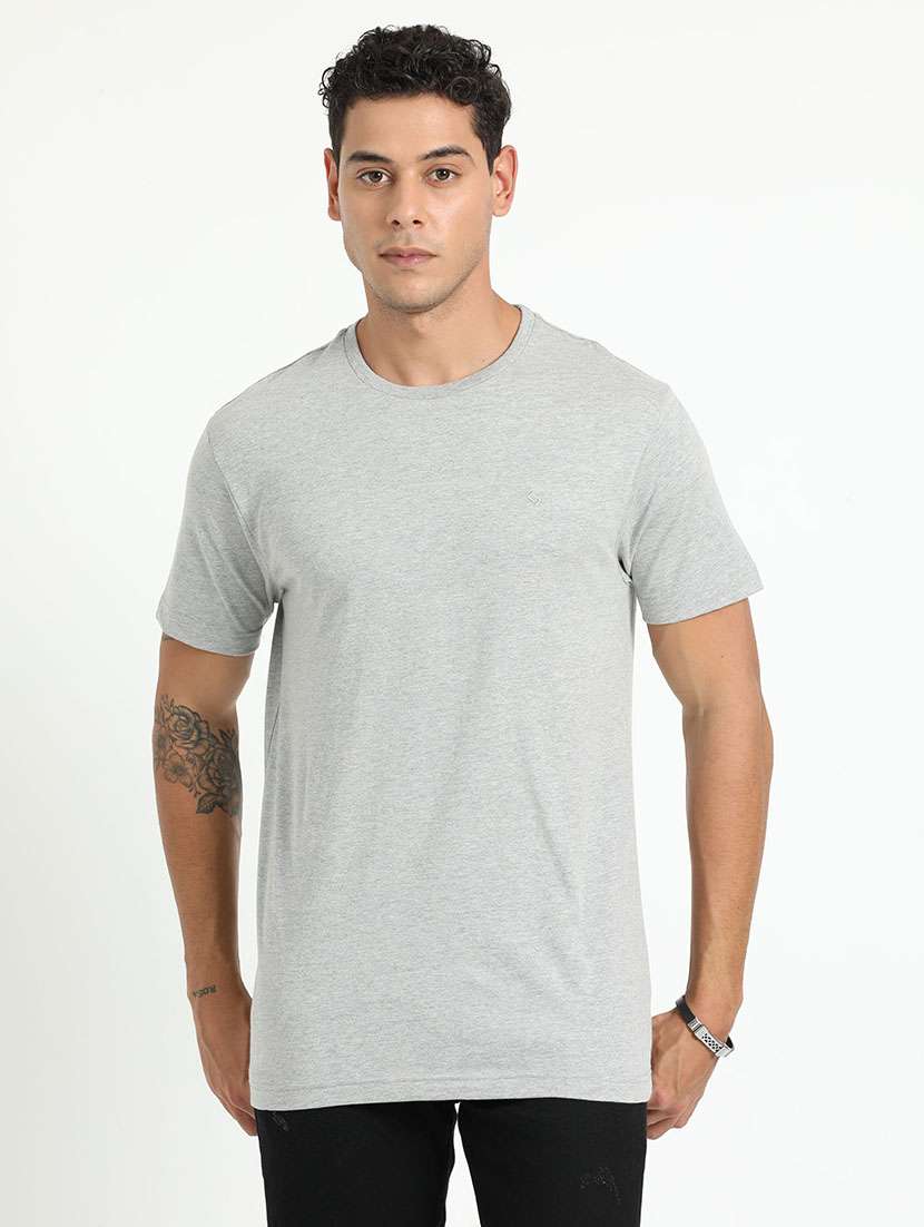men round neck plain t-shirt
