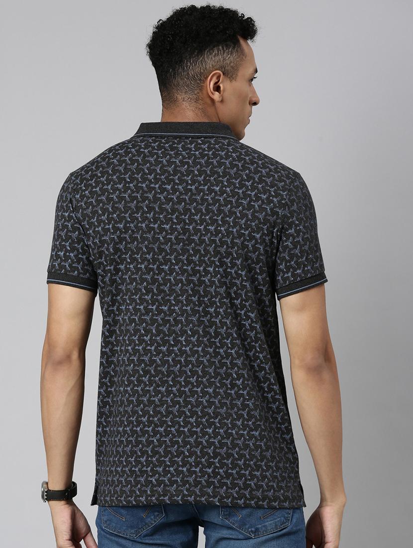 men polo neck all over print t-shirt - 21518319 - Standard Image - 2