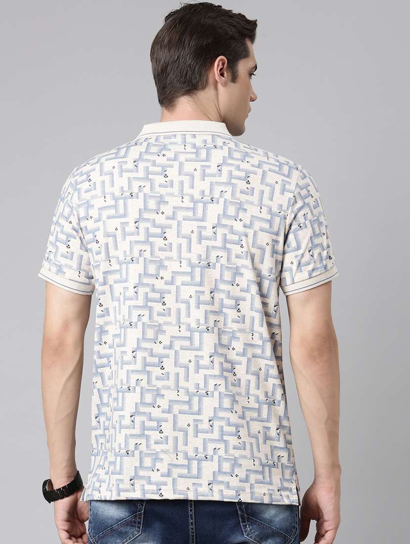 men polo neck all over print t-shirt - 21518326 -  Standard Image - 2