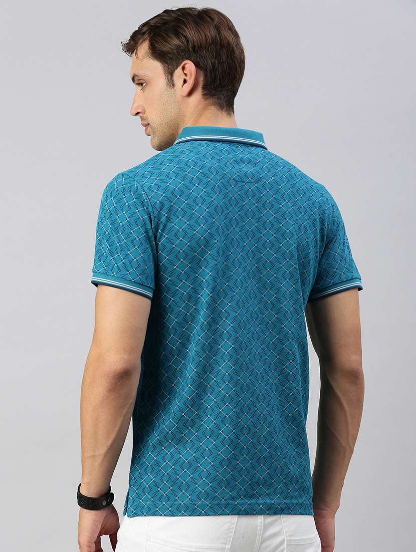 men polo neck all over print t-shirt - 21518388 -  Standard Image - 2