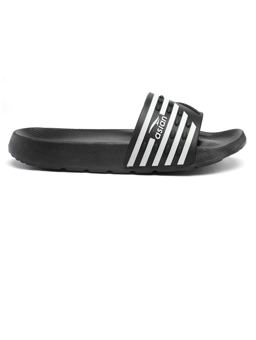 men black open toe slider - 21518763 -  Standard Image - 2