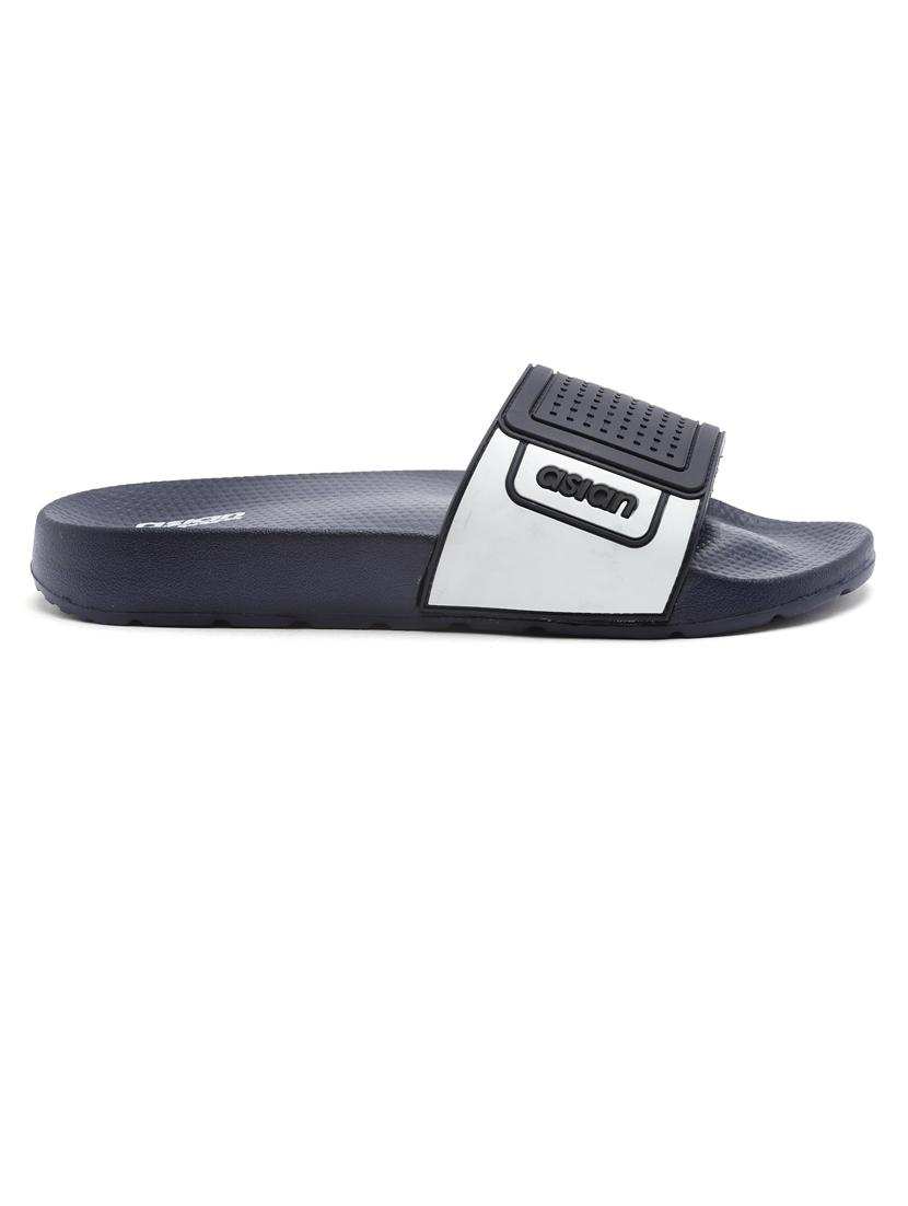 men navy slip on slipper - 21518773 - Standard Image - 2
