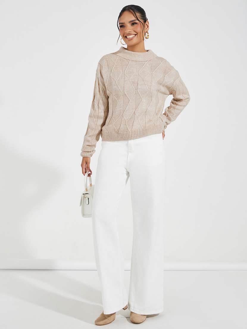 women long sleeve self-designed pullover - 21518886 - Standard Image - 2