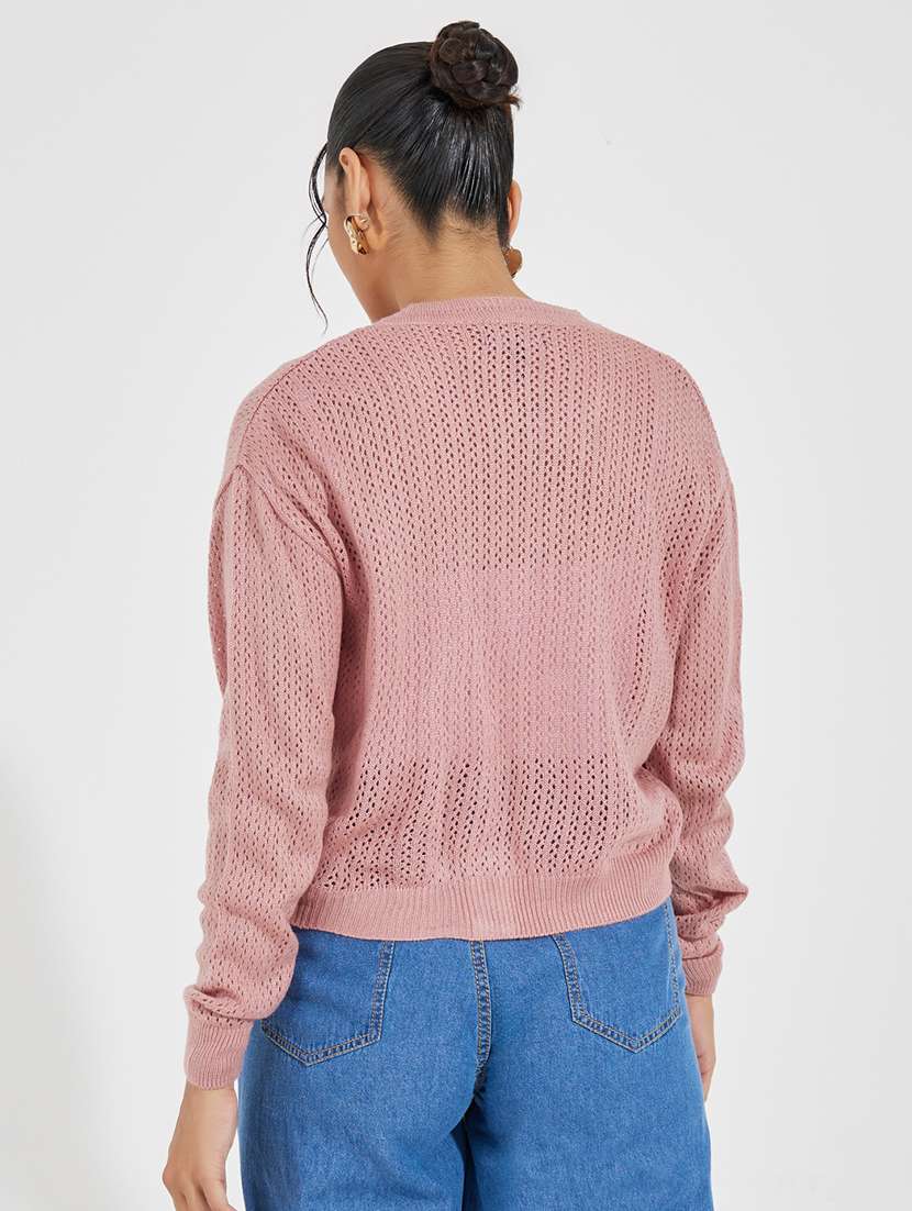 women long sleeve self-designed cardigan - 21518900 -  Standard Image - 2