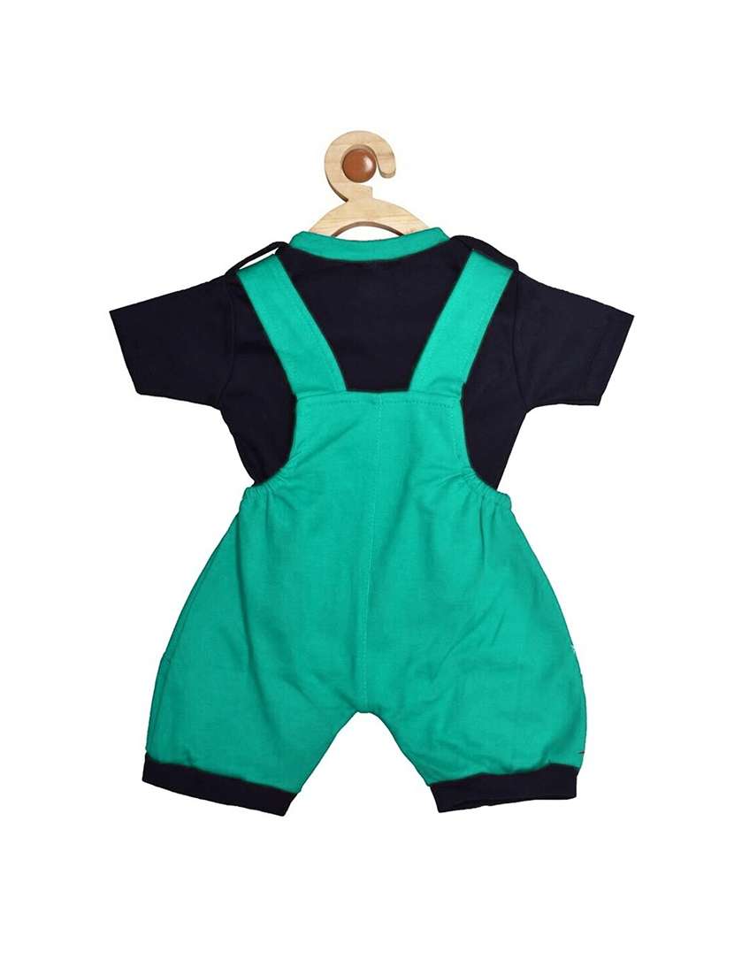 kids printed t-shirt & dungarees - 21519000 -  Standard Image - 2