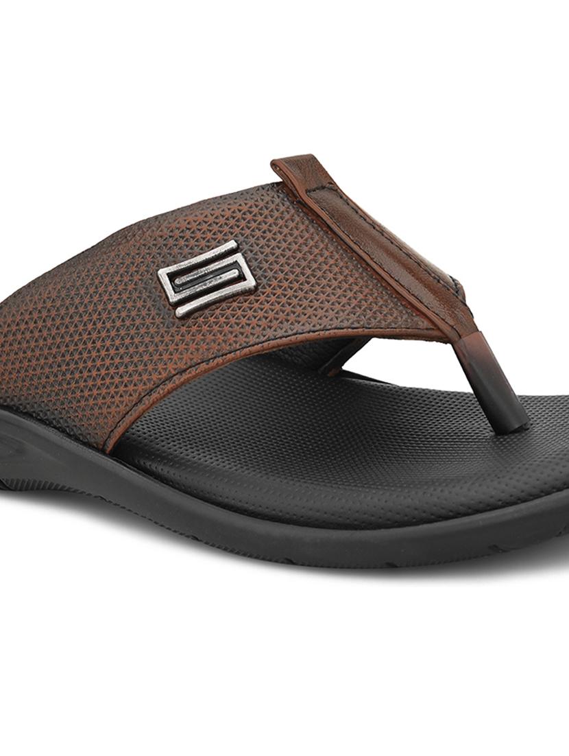 men tan slip on sandal - 21519066 - Standard Image - 2