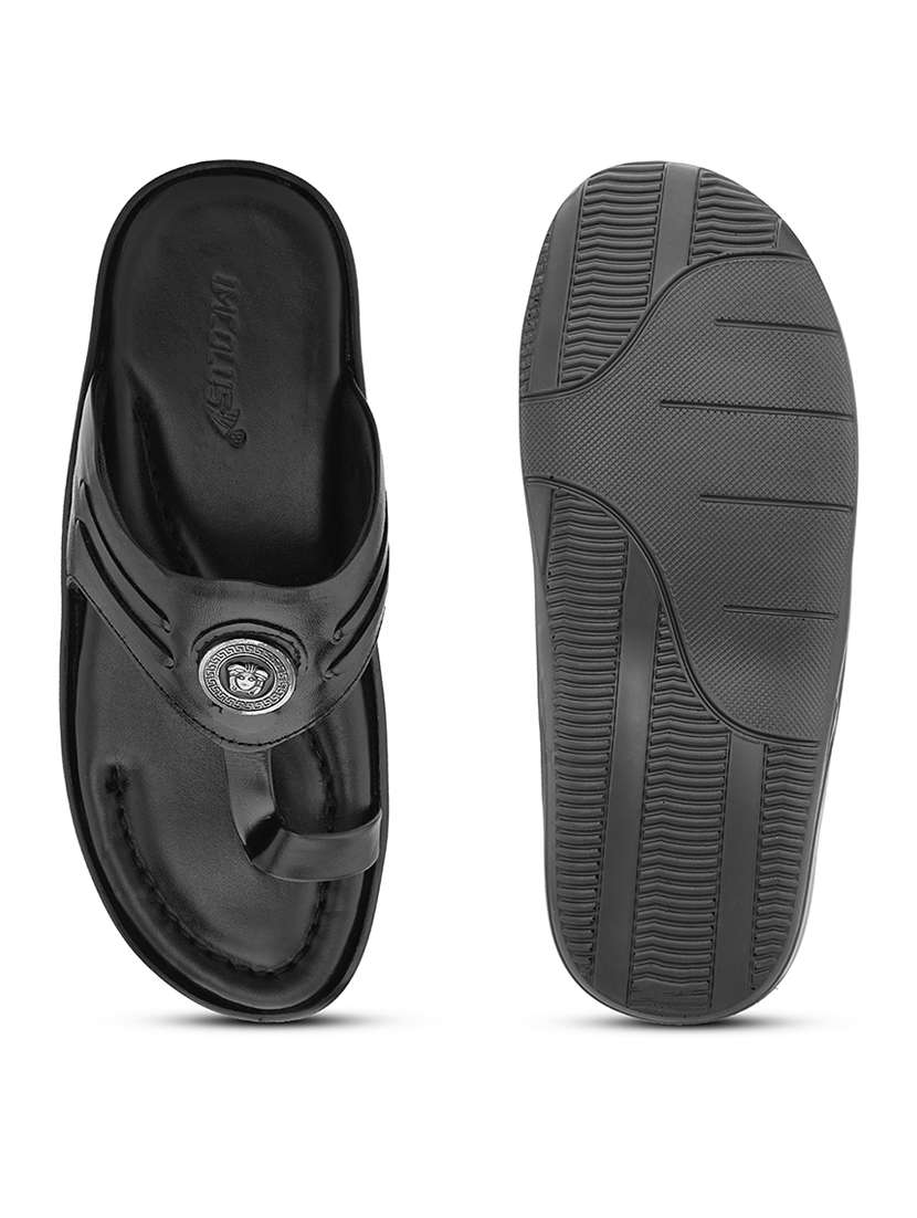 men black slip on sandal - 21519067 -  Standard Image - 2