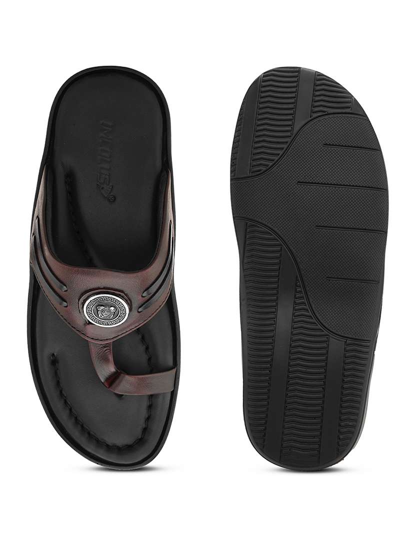 men black slip on sandal - 21519068 -  Standard Image - 2