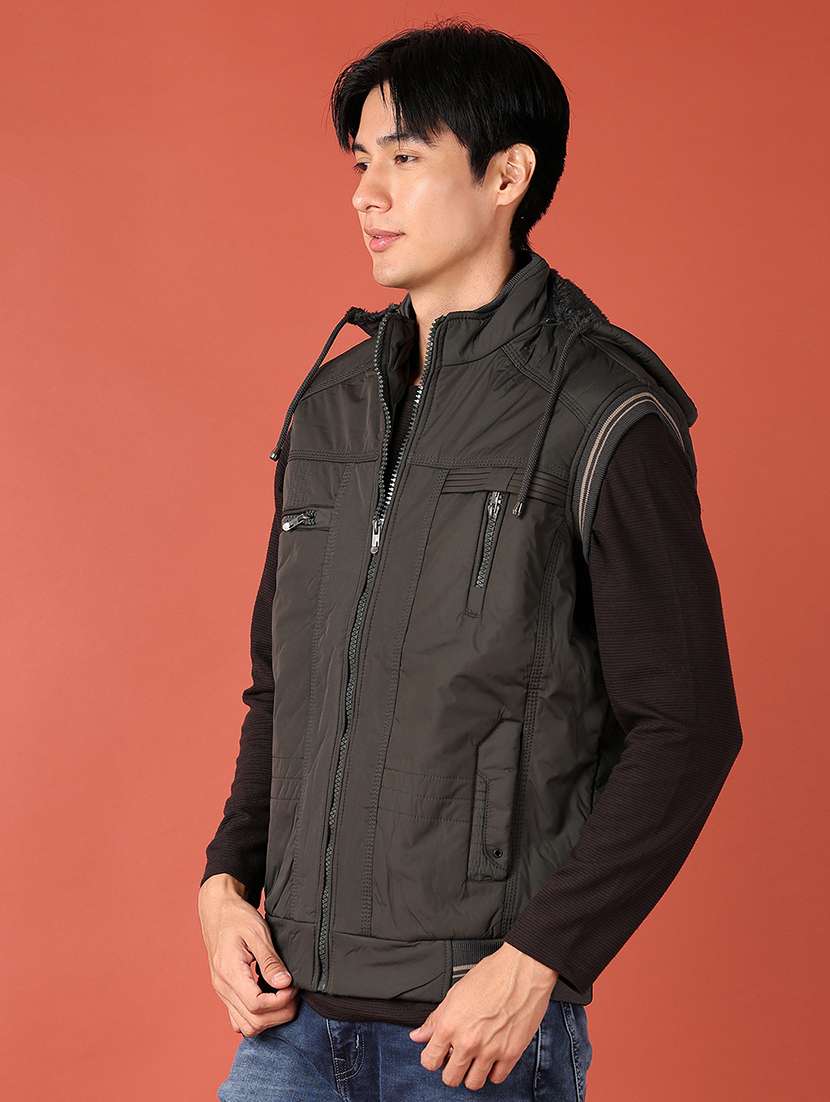 men olive solid bomber jacket - 21519208 -  Standard Image - 2