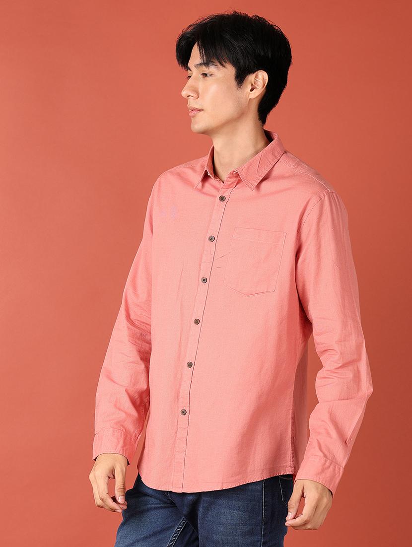 men solid long sleeve casual shirt - 21519251 - Standard Image - 2