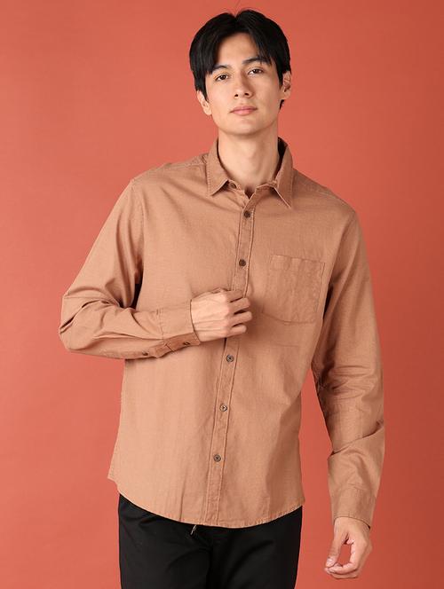 men solid long sleeves casual shirt - 21519252 - Standard Image - 0