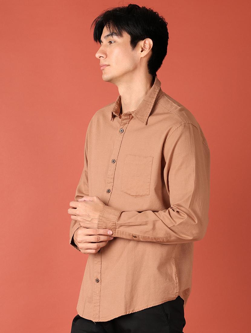 men solid long sleeves casual shirt - 21519252 - Standard Image - 2