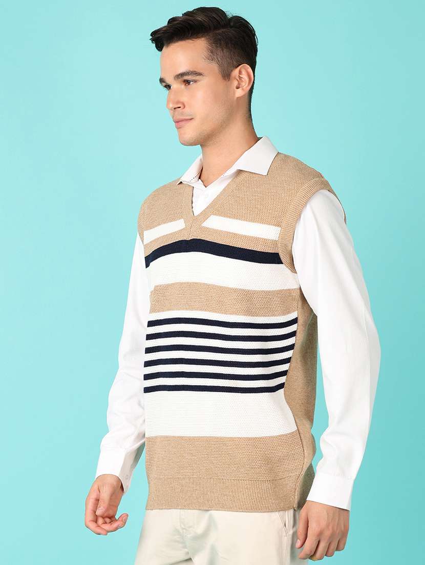 men v-neck striped pullover - 21519290 -  Standard Image - 2