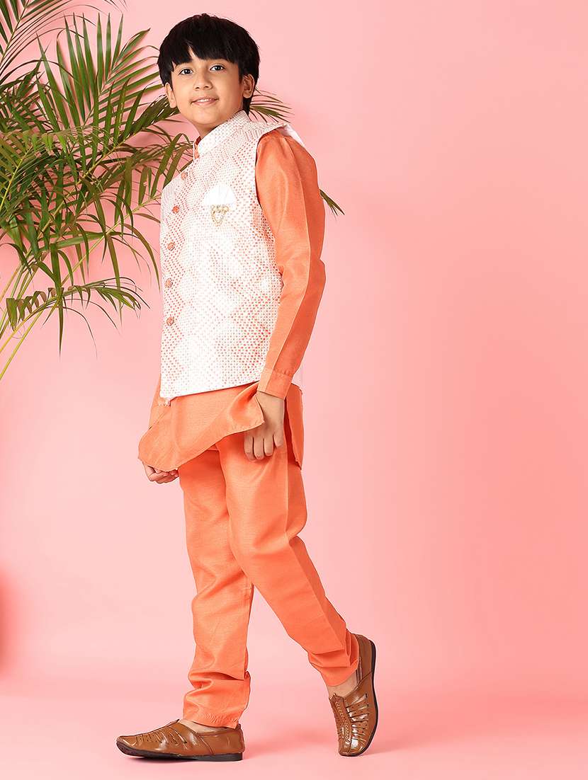 boys embroidered long sleeve sherwani  - 21519315 -  Standard Image - 2
