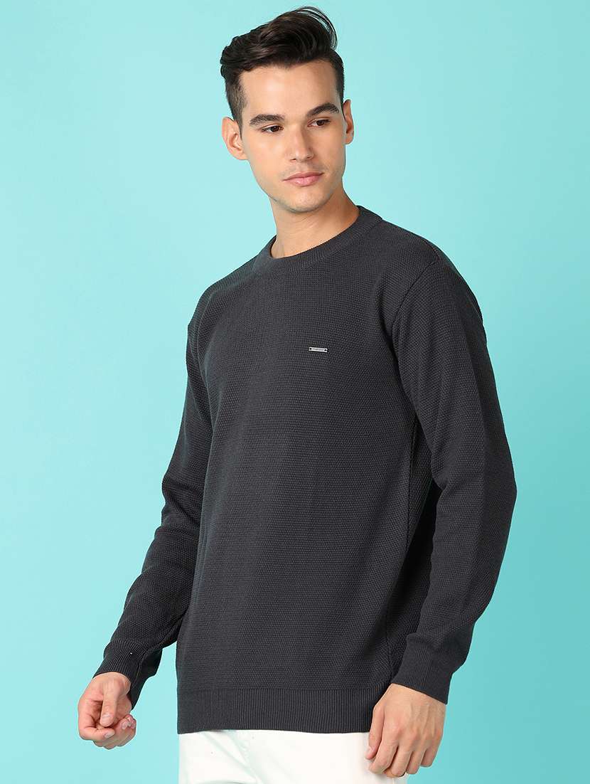 men round neck solid pullover - 21519316 -  Standard Image - 2
