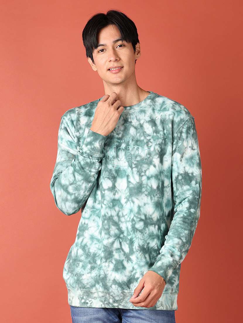 men tie & dye long sleeve sweatshirts