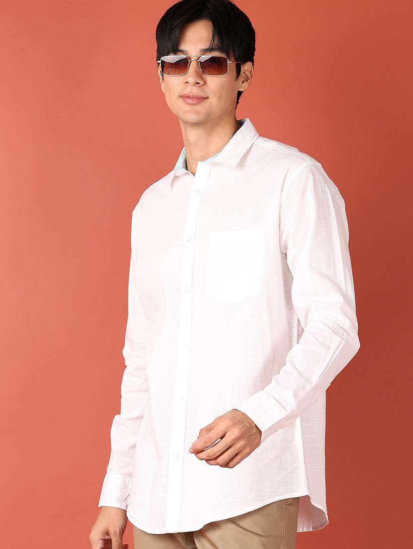 men solid long sleeves casual shirt - 21519398 -  Standard Image - 2