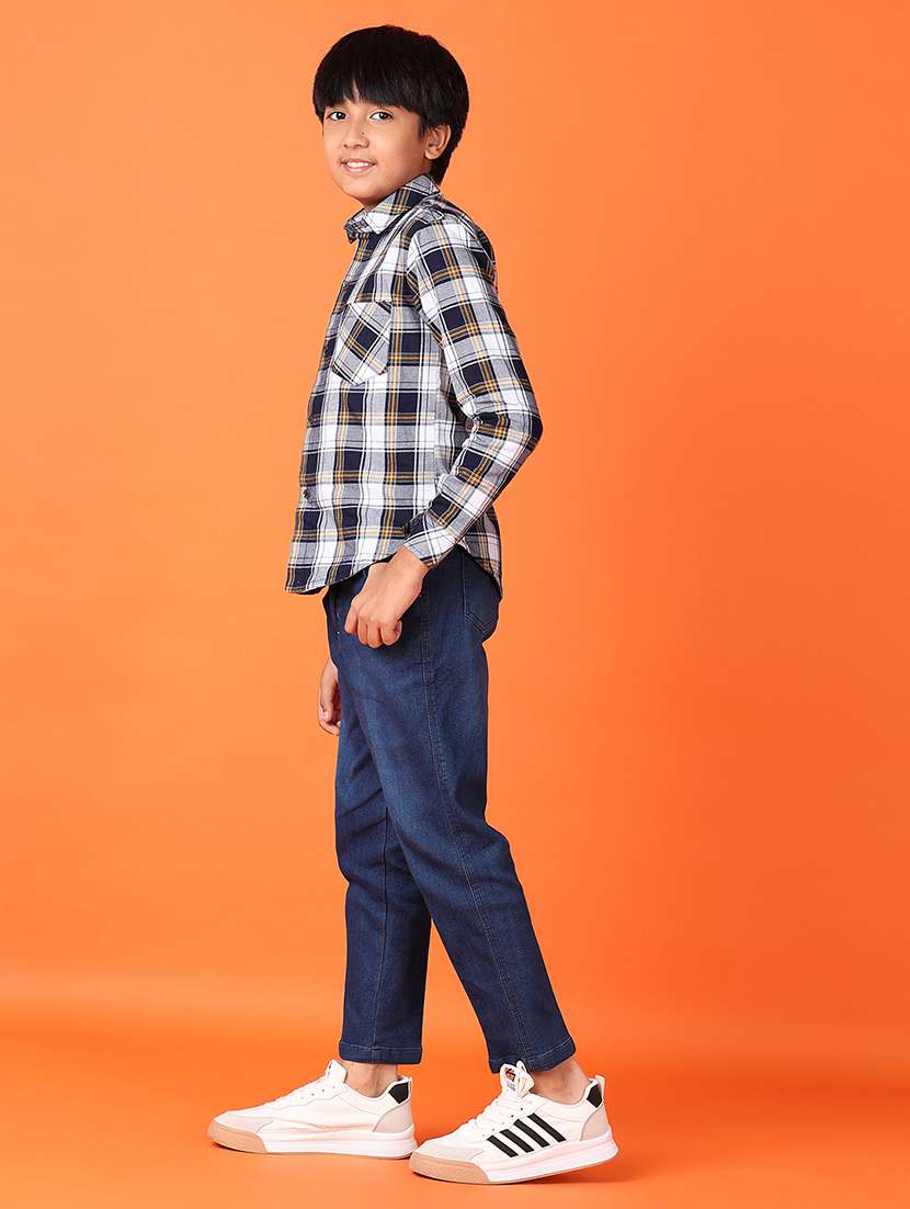 boys checkered casual wear full length set - 21519458 -  Standard Image - 2