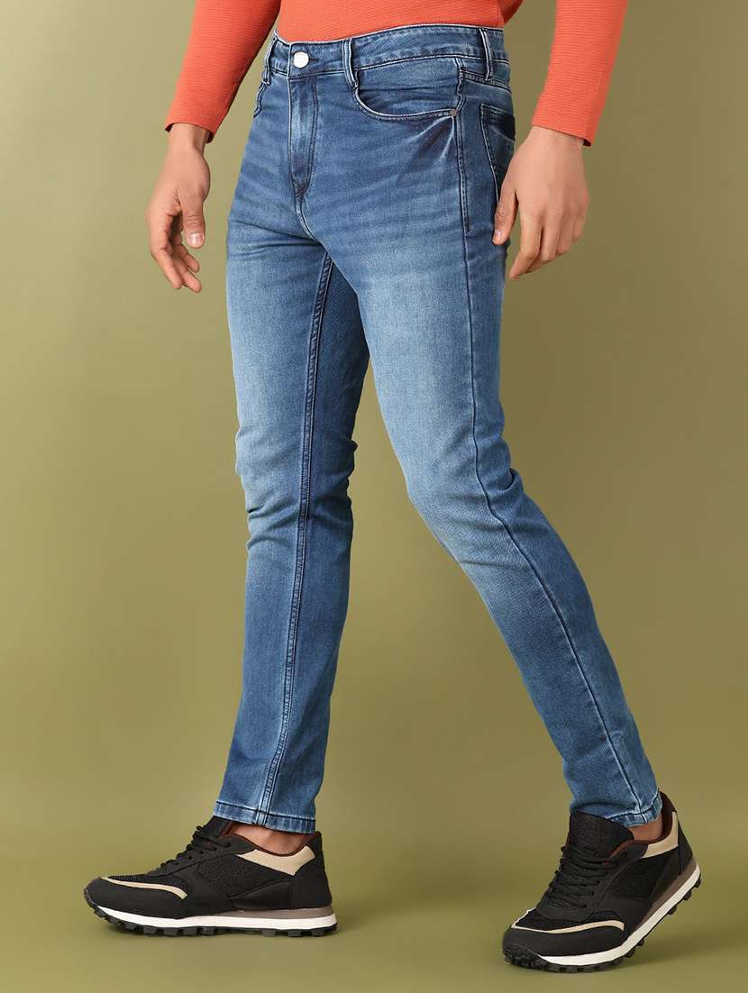 men solid mid rise slim fit jean - 21519464 -  Standard Image - 2