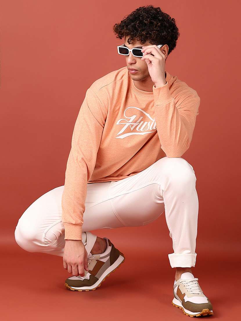 men chest print long sleeve sweatshirt - 21519503 -  Standard Image - 2