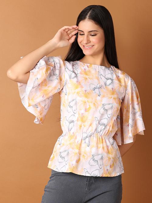women floral printed round neck top - 21519516 -  Standard Image - 0