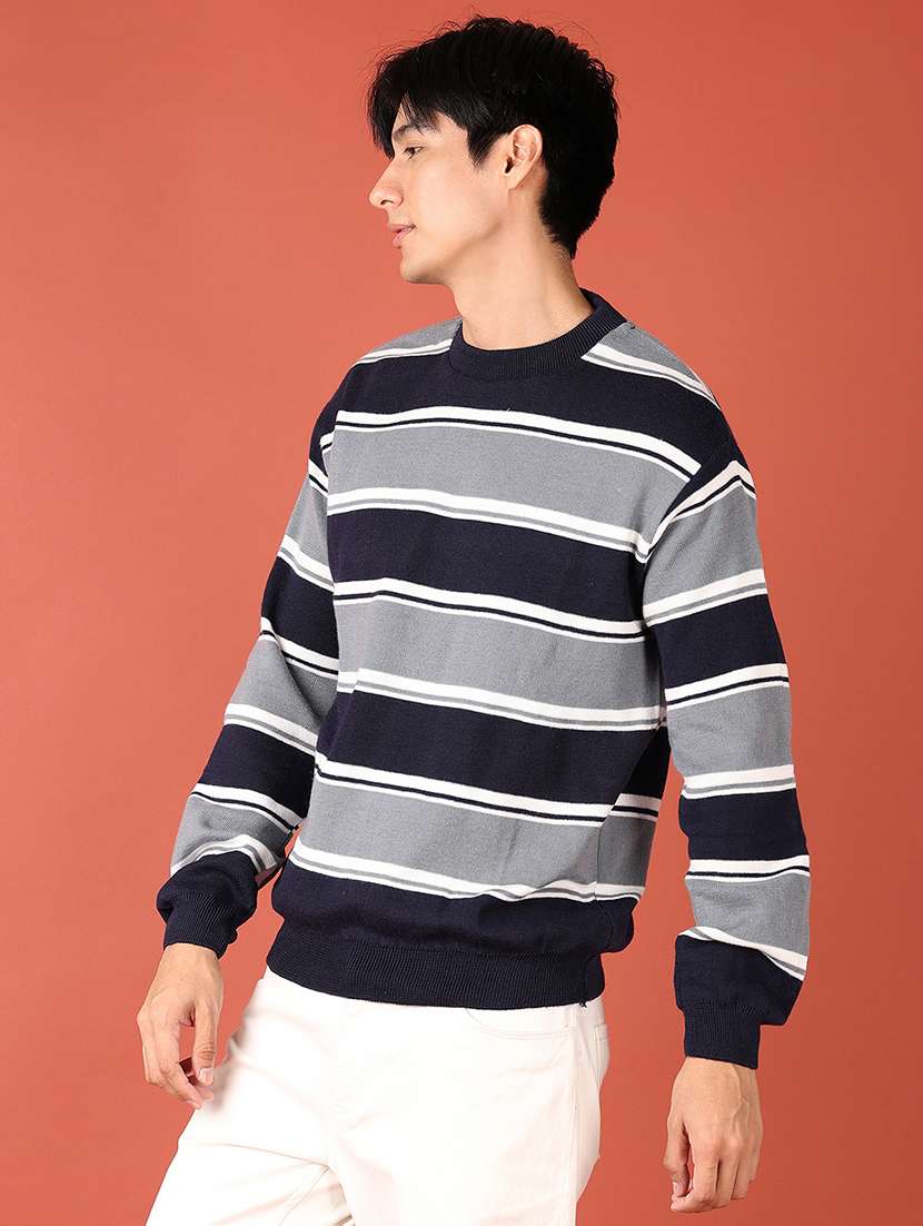 men self design round neck pullover - 21519748 -  Standard Image - 2