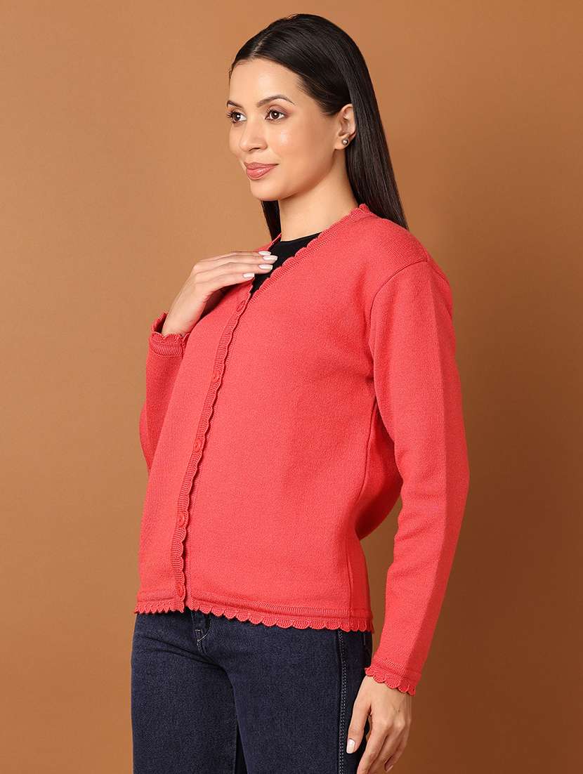 women self designed long sleeve cardigan - 21519750 -  Standard Image - 2