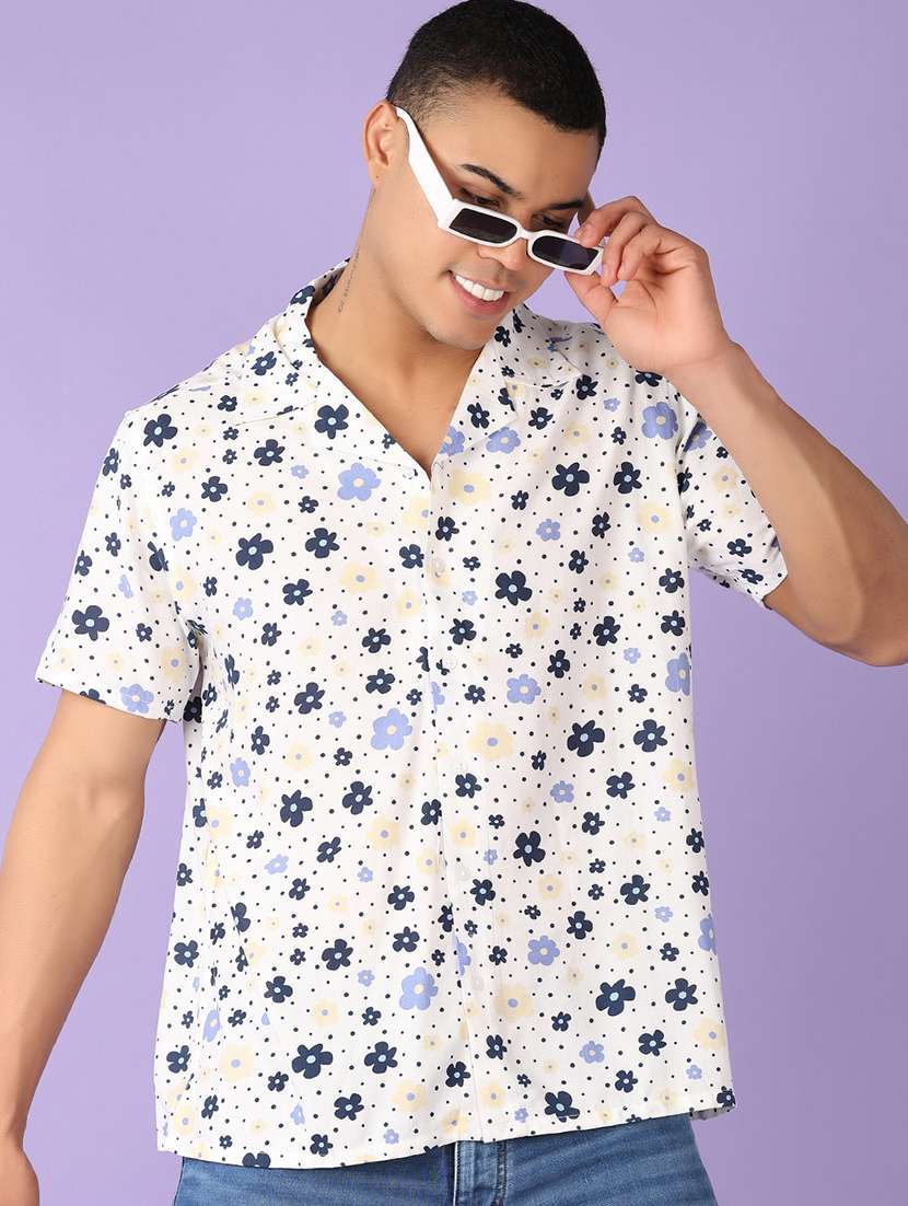 men printed short sleeves casual shirt - 21519753 -  Standard Image - 2