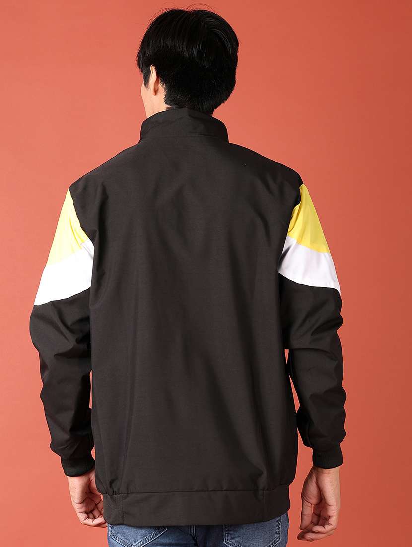 men black color block bomber jacket - 21519945 -  Standard Image - 2