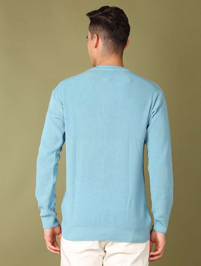 men self design round neck pullover - 21519954 -  Standard Image - 2