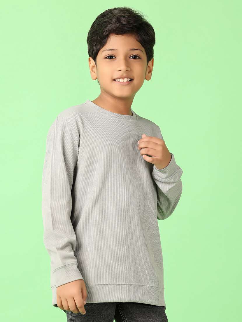 boys long sleeves solid t-shirt - 21520029 -  Standard Image - 2