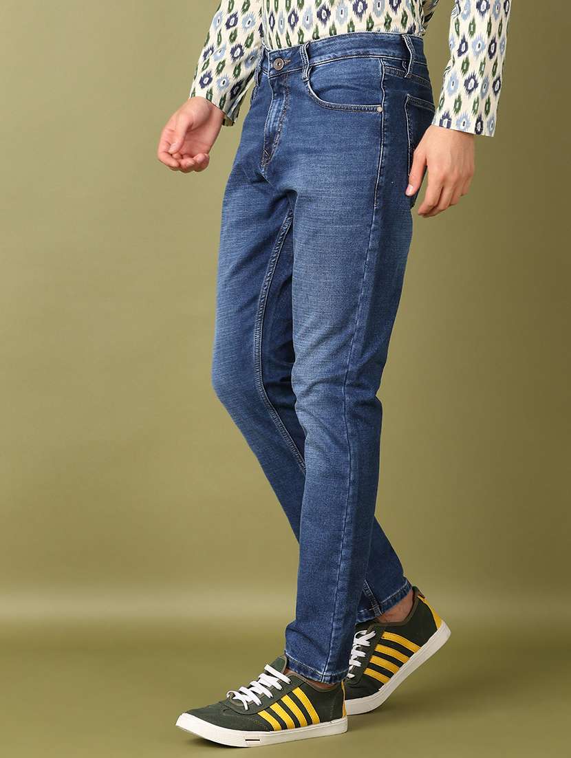 men mid rise plain jeans - 21520037 - Standard Image - 2