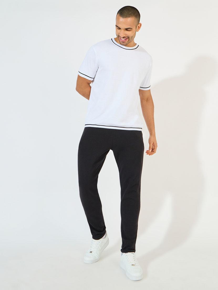 men solid regular fit short sleeves t-shirt - 21520407 - Standard Image - 2