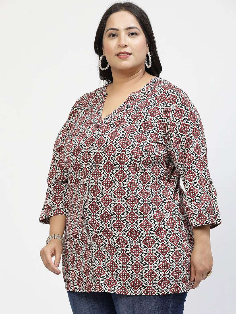 women off white polyester regular top - 21520489 - Standard Image - 2