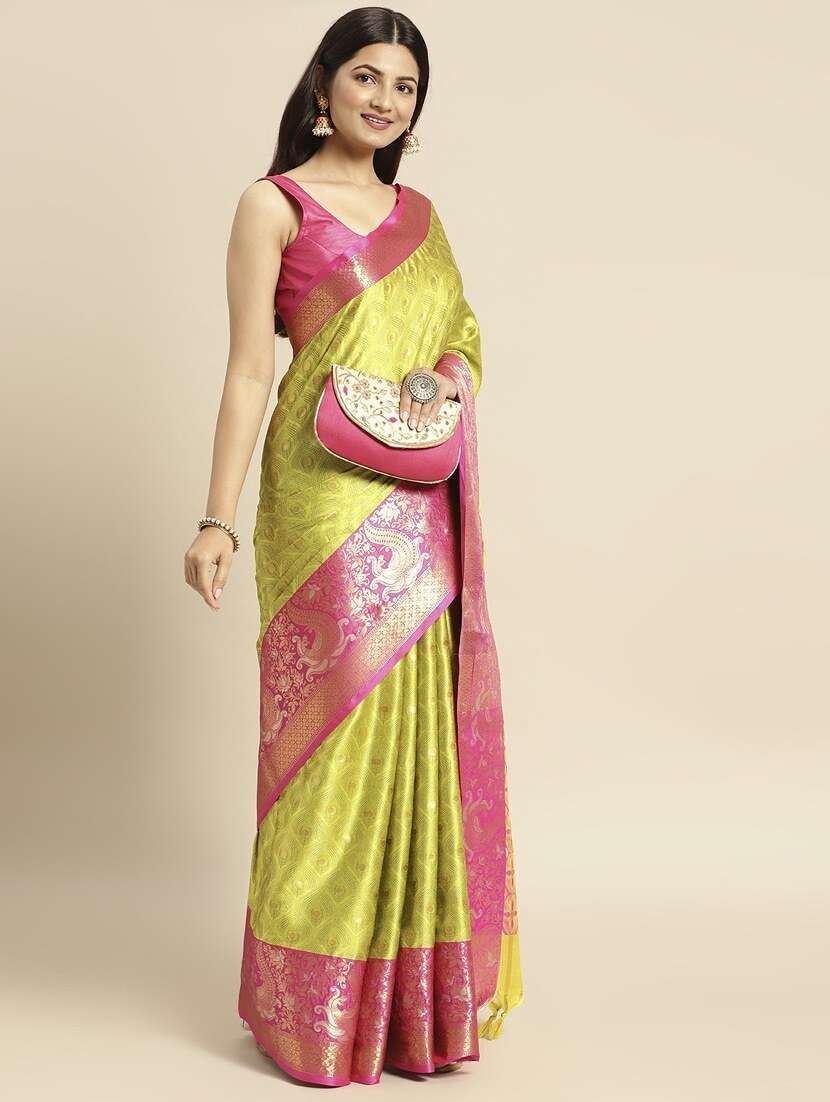 women self design dharmavaram zari bordered saree - 21520557 -  Standard Image - 2