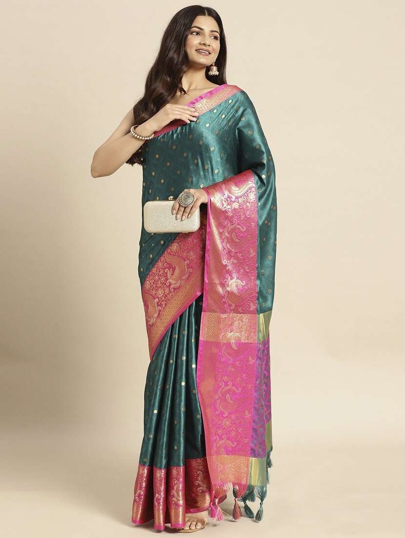 women self design dharmavaram zari bordered saree - 21520558 -  Standard Image - 2